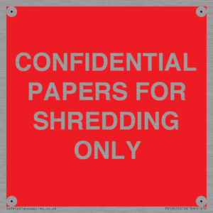 CONFIDENTIAL PAPERS FOR SHREDDING ONLY